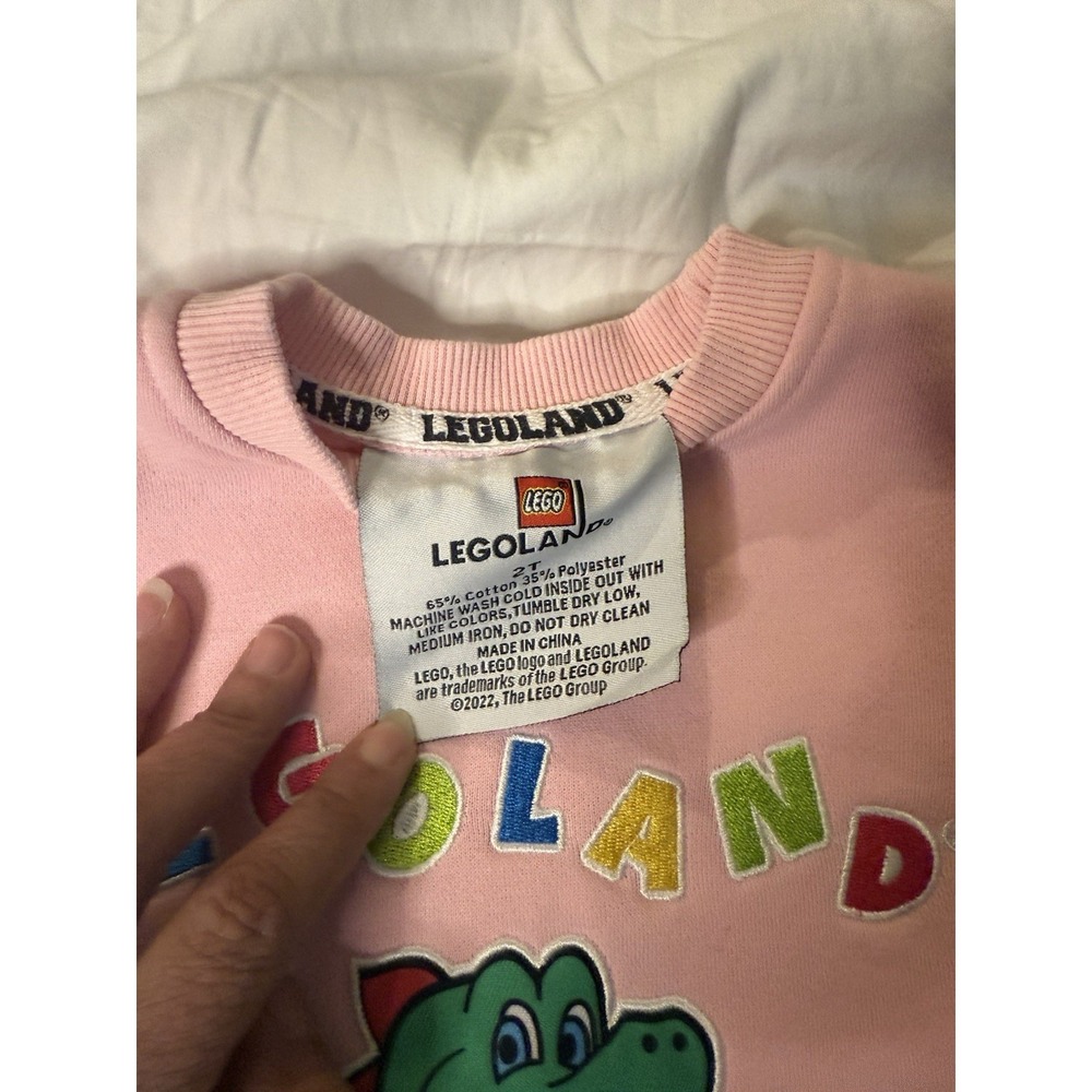 LEGOLAND Girls Pink Dragon Sweatshirt 2T Long Sleeve Cartoon embroidered